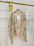 Summer Floral Print Loose V-Neck Tops